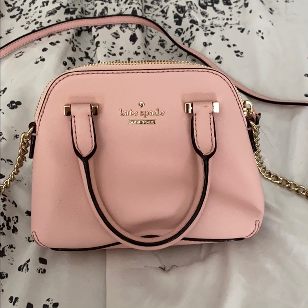 Pink Kate Spade cross body bag